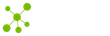 A logo for a company called smait with green dots on a black background