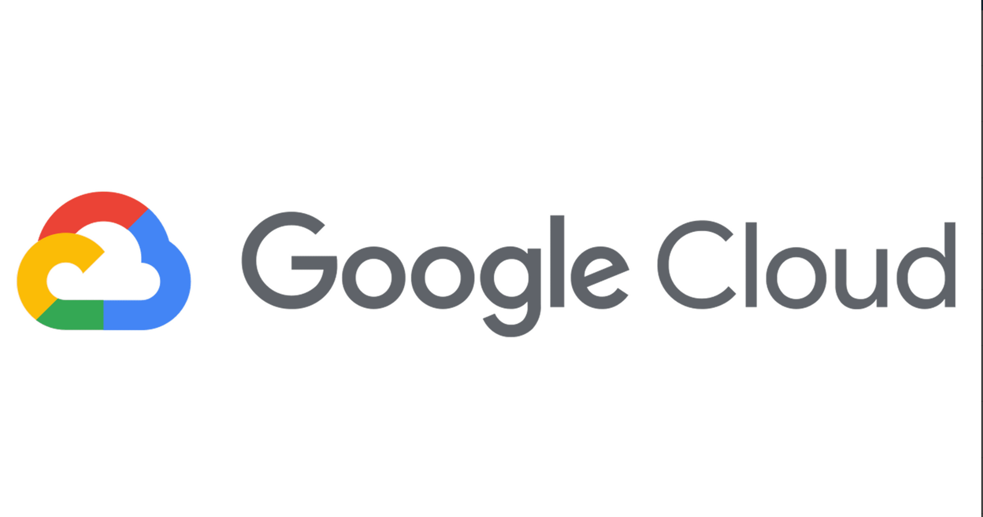 The google cloud logo is on a white background.
