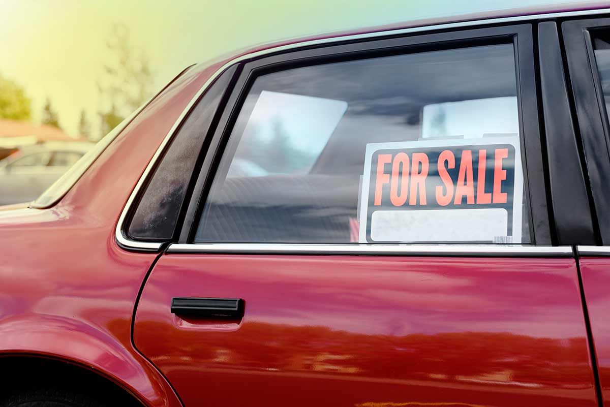 A Red Car With A For Sale Sign In The Window - San Pablo, CA - Grand Prix Car Wash San Pablo