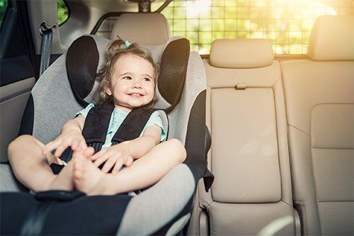 Infant Baby Girl Buckled Into Her Car Seat - San Pablo, CA - Grand Prix Car Wash San Pablo