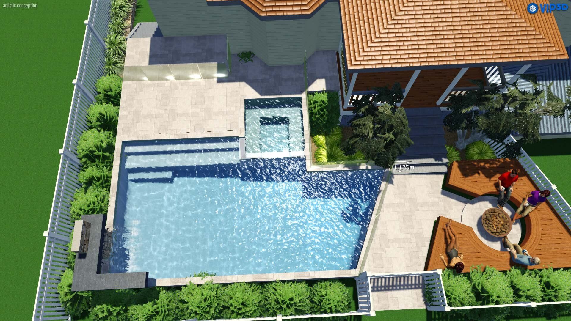 Estensen Pool Project Design — Brisbane, QLD — Elegance Pool Design