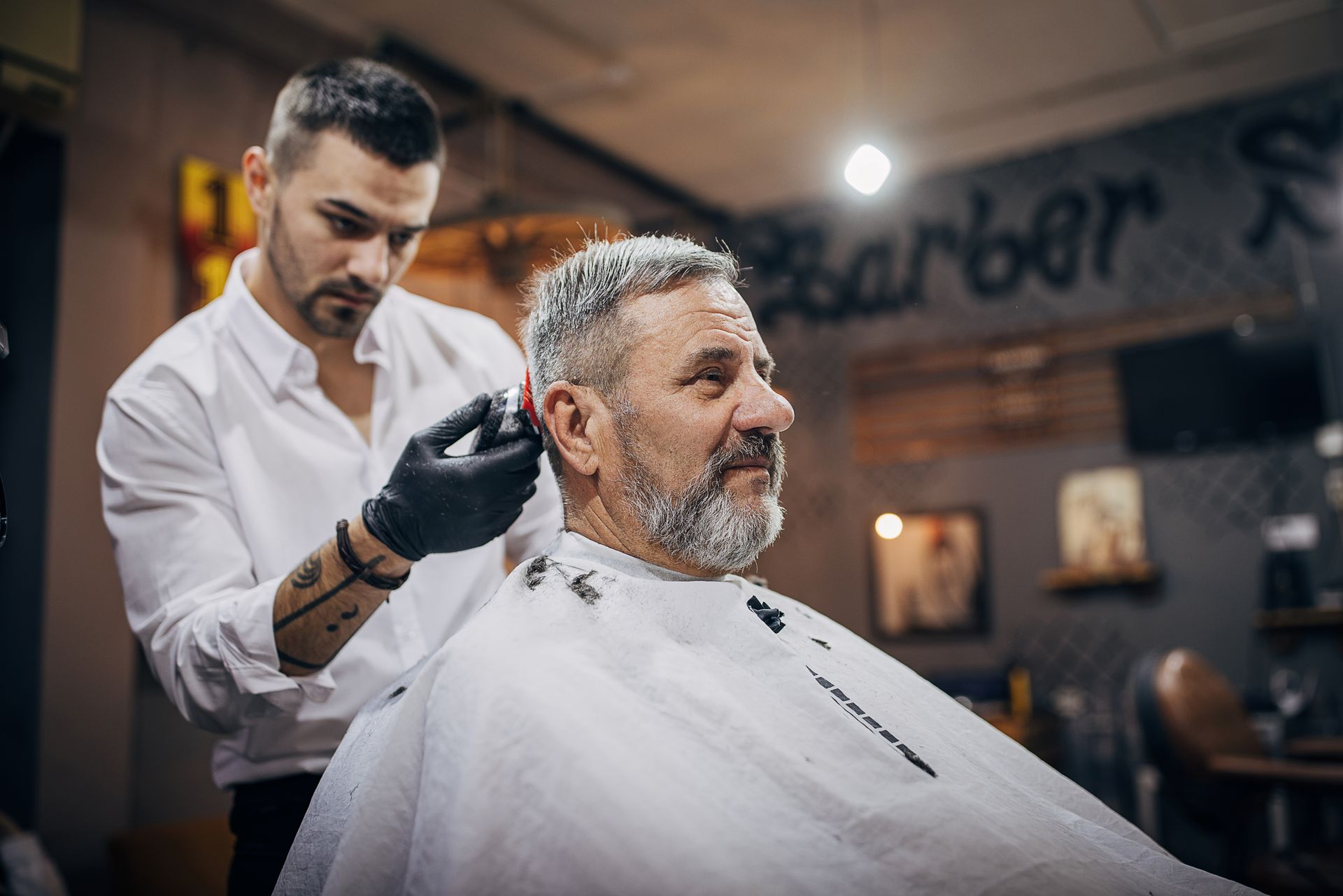 Old Man have his Haircut - Cape Coral, FL - Shave Barbershop