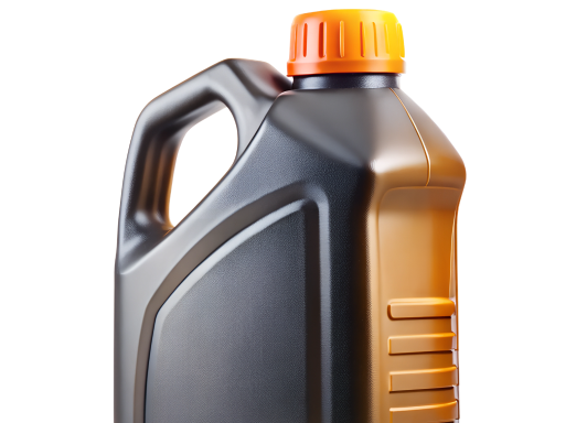 Black motor oil container with orange cap on a white background | Jeff's Automotive, Inc