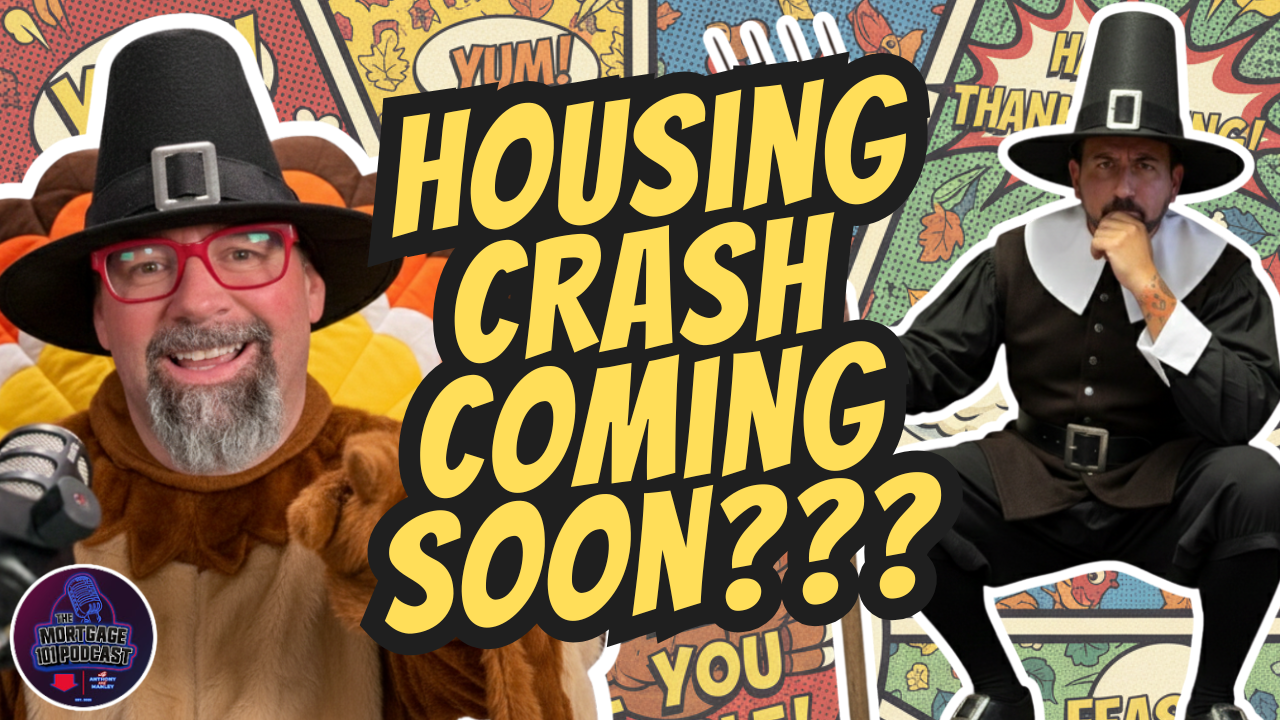 Two men in Thanksgiving costumes; headline: 