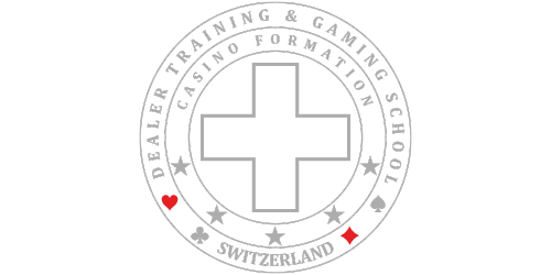 Le logo de l'école de formation et de jeu des croupiers en suisse