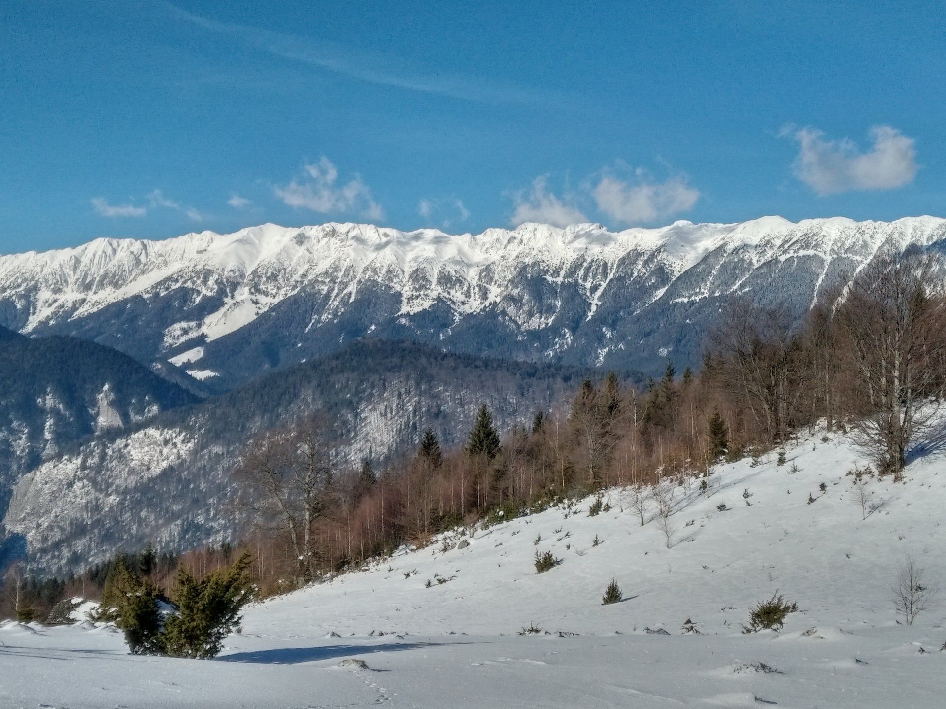 Main ridge of Piatra Craiului National Park - photo made from Magura village