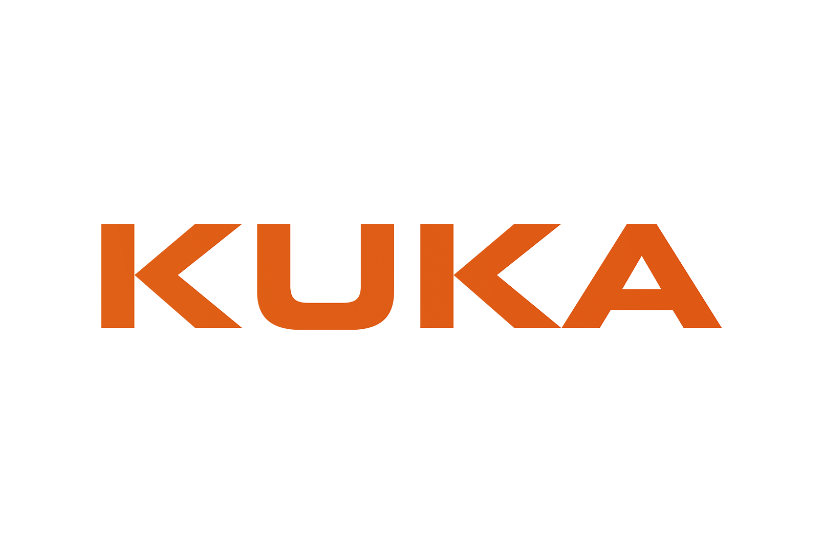 O logotipo da kuka é laranja em um fundo branco.