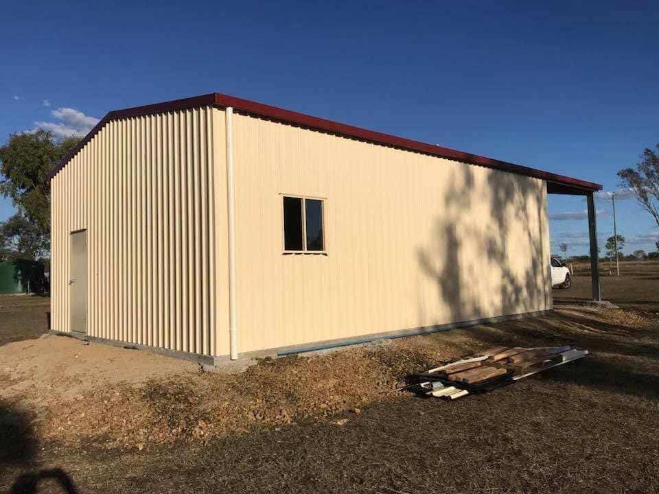 Cream Colored Shed — Designer Shed in Yeppoon, QLD