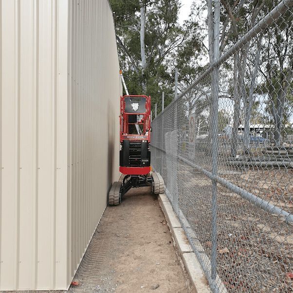 Scissor Lift Access — Designer Shed in Yeppoon, QLD