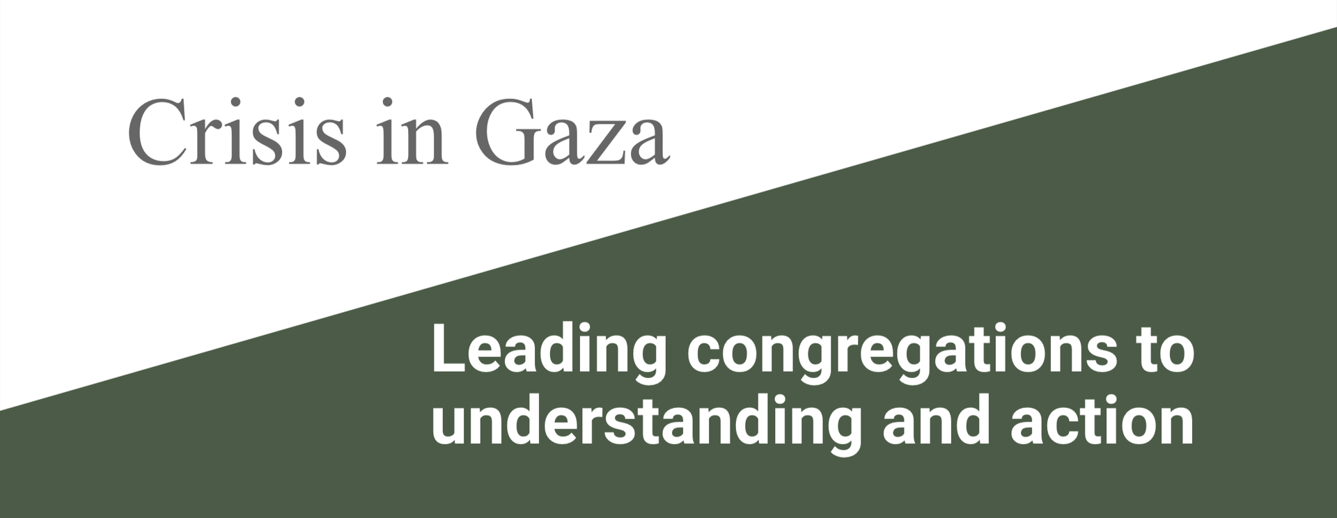 Download the Crisis in Gaza - Clergy Primer