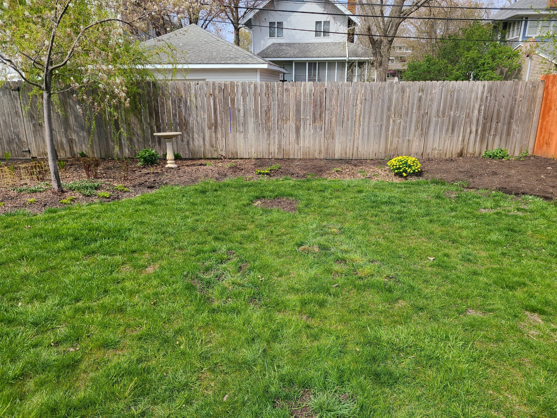Before Fire Pit Installation - Marion, IA - S&B Scapes