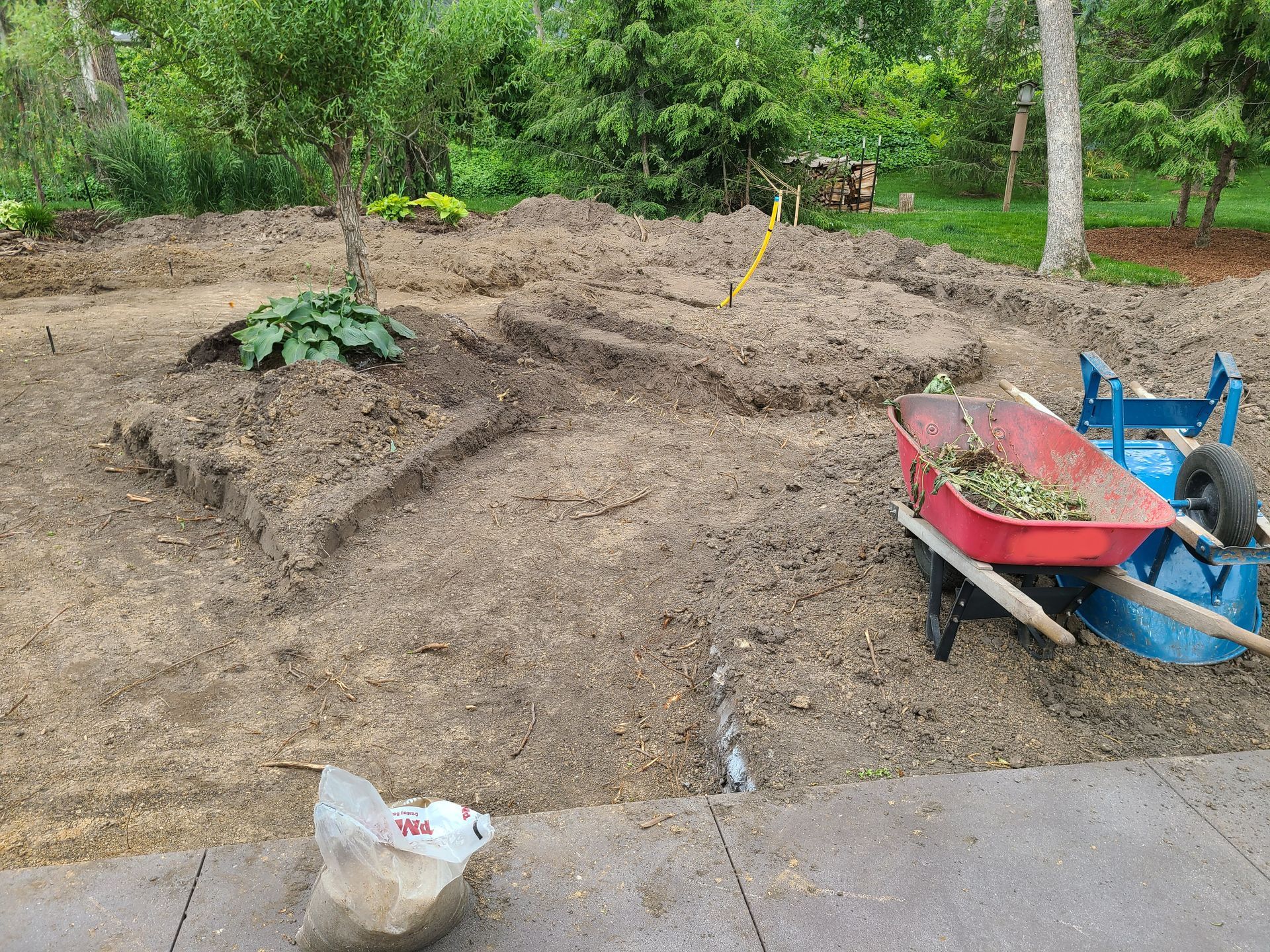 Before Paver Patio and Fire Pit Installation - Marion, IA - S&B Scapes