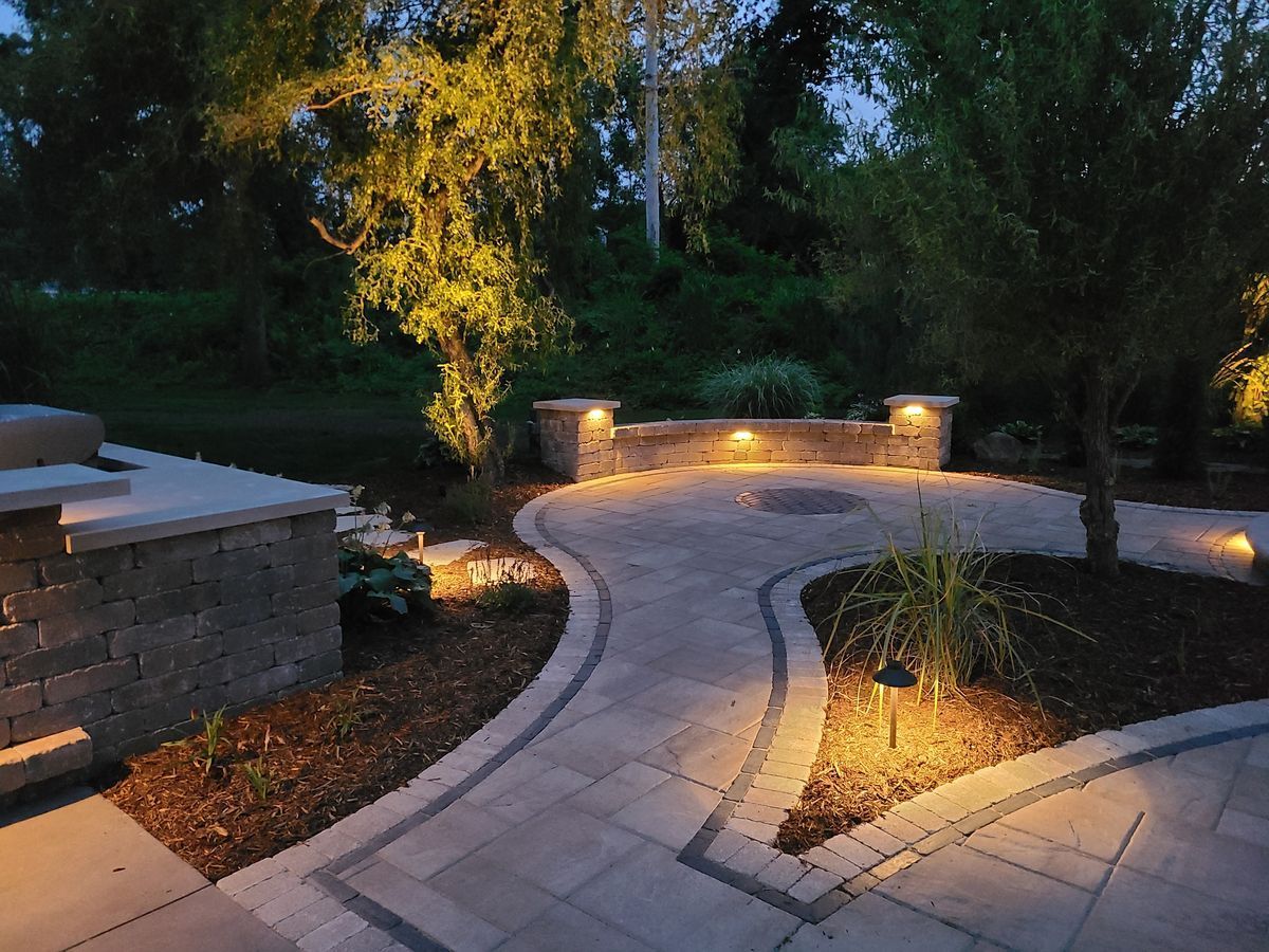 Home Patio At Night — Marion, IA — S&B Scapes