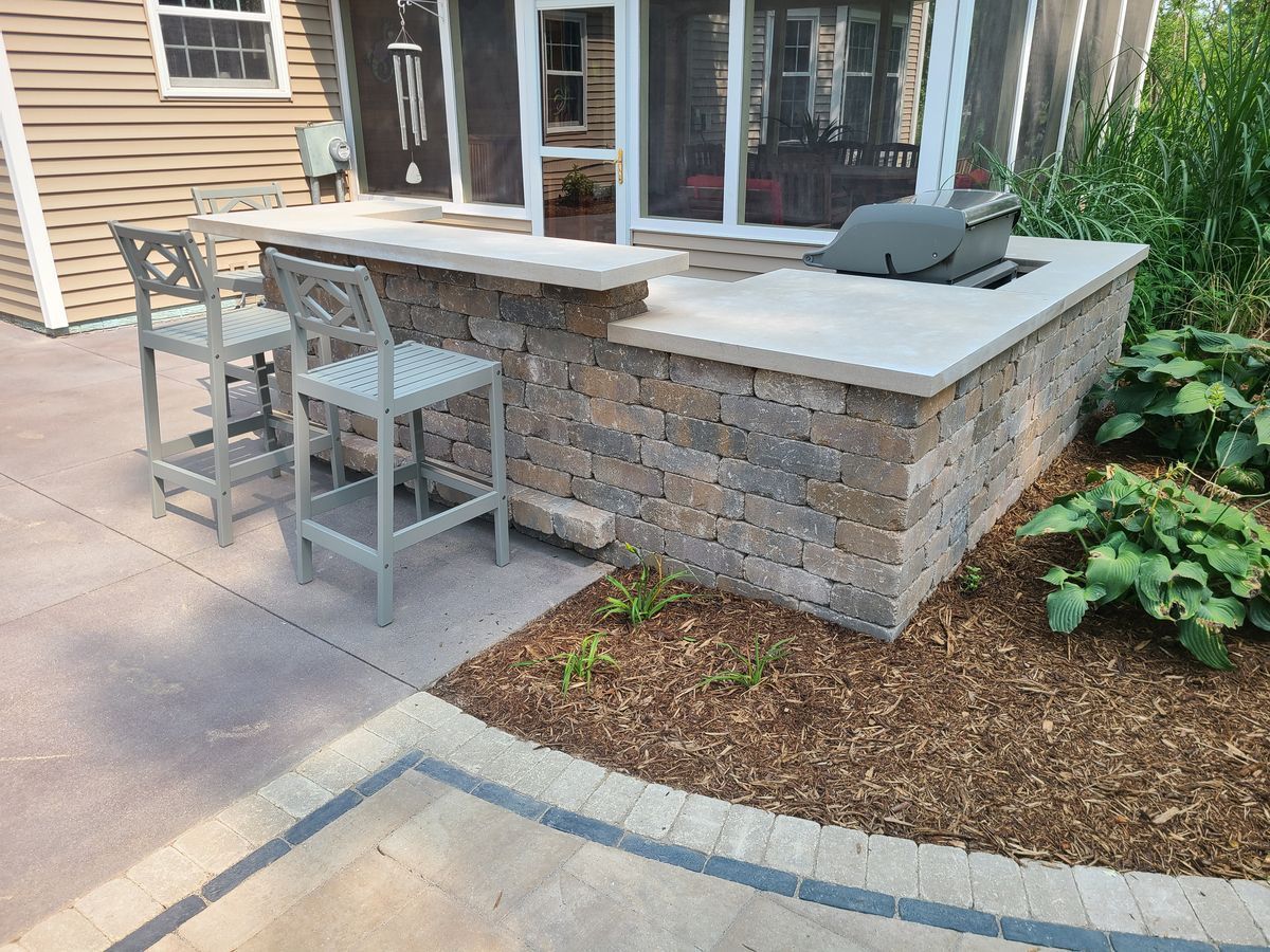 Home Outdoor Kitchen Countertop — Marion, IA — S&B Scapes