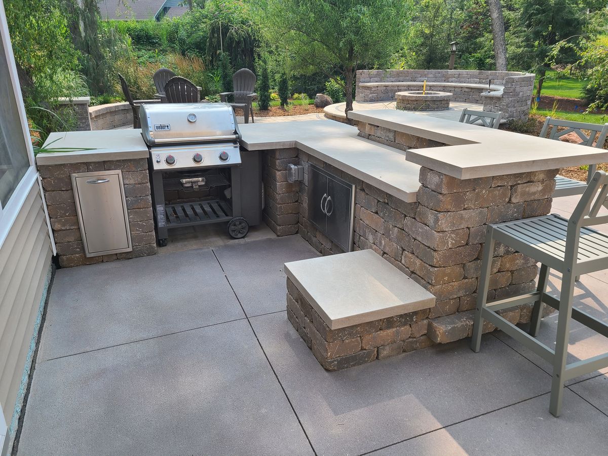 Outdoor Kitchen Countertop — Marion, IA — S&B Scapes