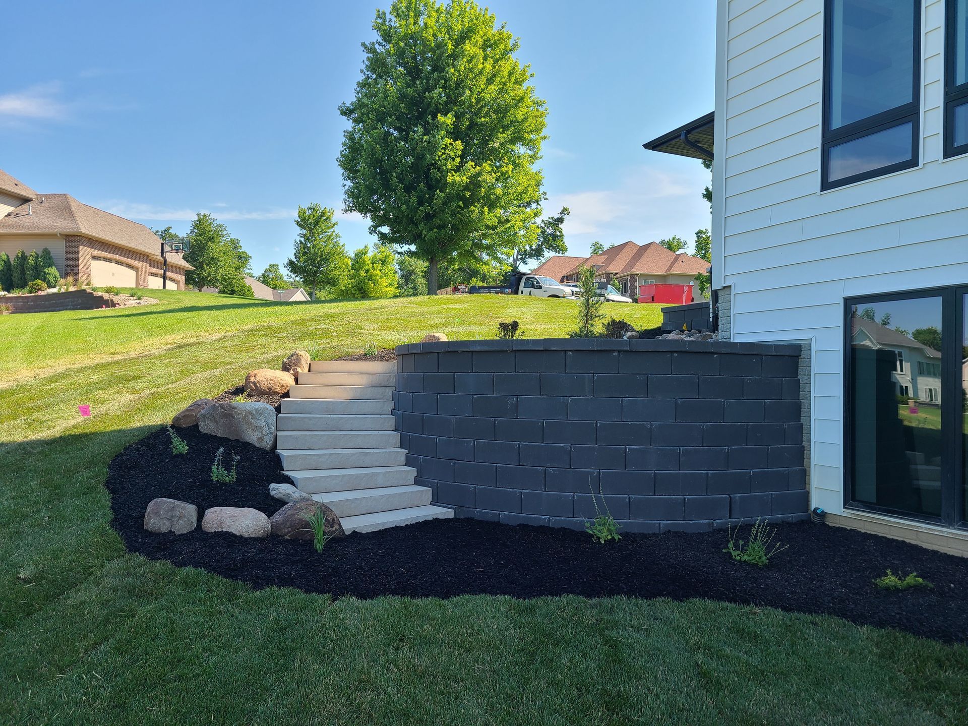 After Retaining Wall - Marion, IA - S&B Scapes