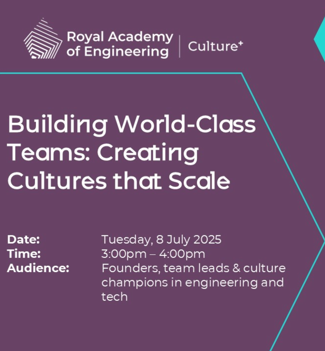 A poster for a royal academy of engineering event