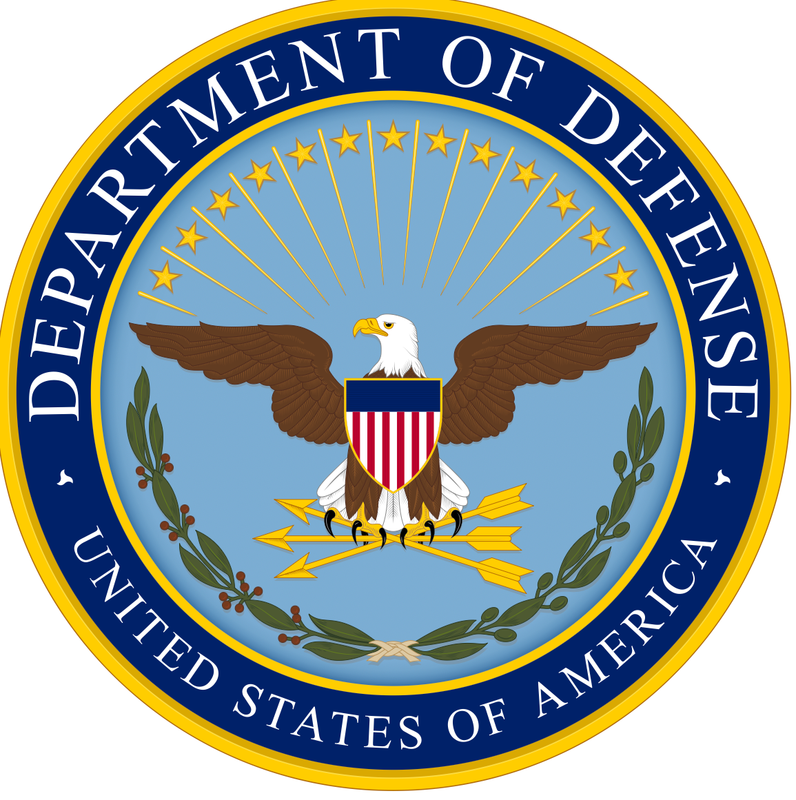 The seal of the department of defense of the united states of america