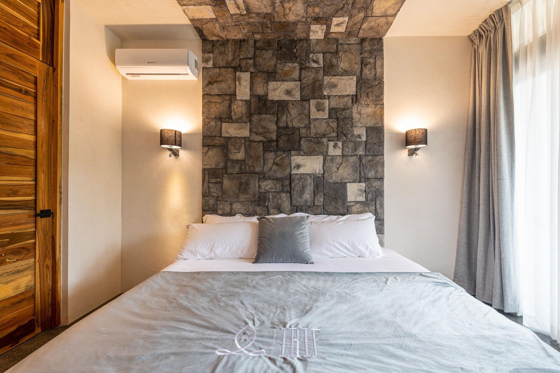 Luxury hotel room in Tulum with natural design