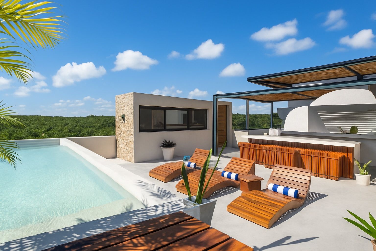 Private rooftop for Panoramic Penthouse at Irie Tulum
