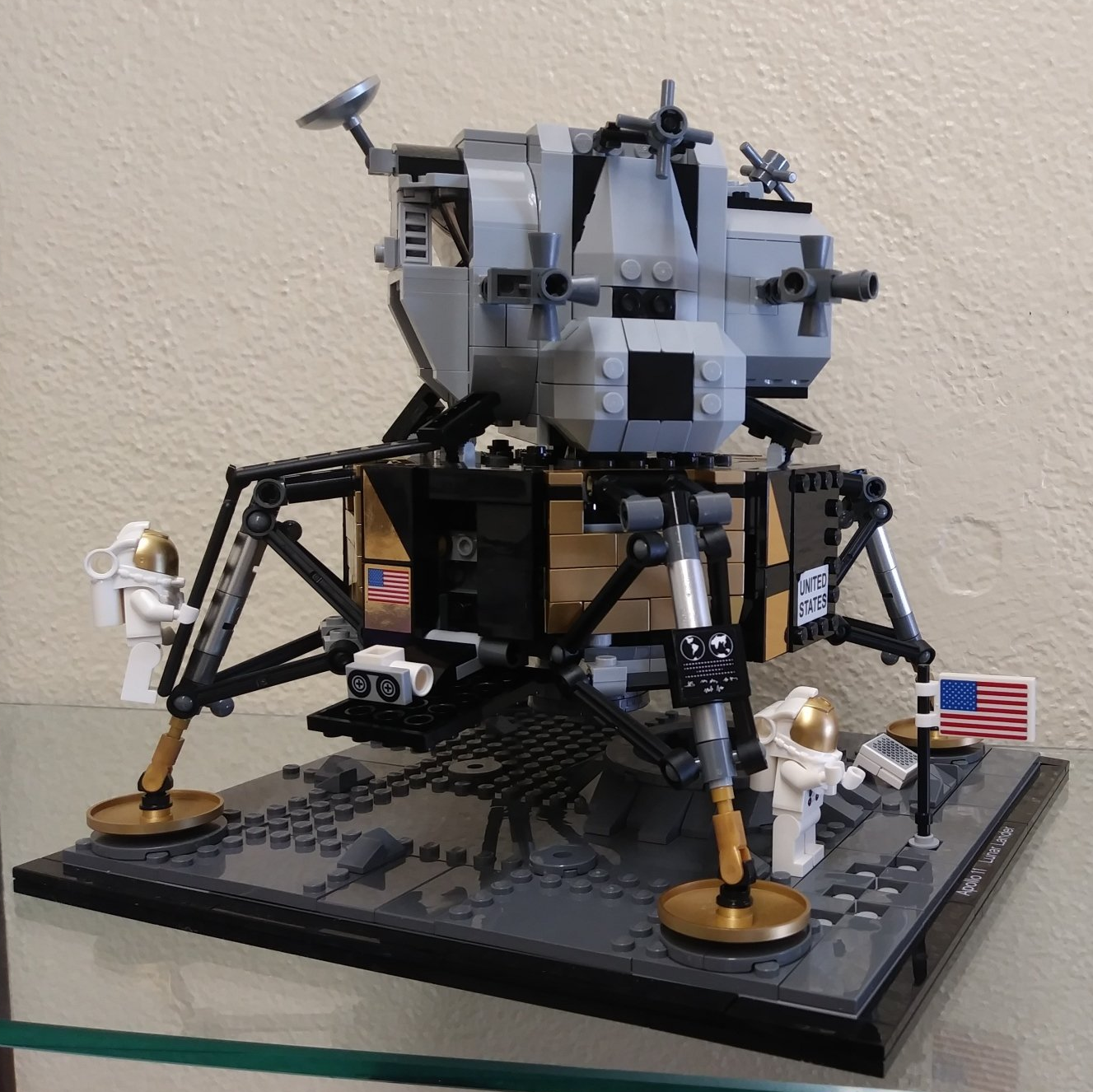 lego lunar lander promotional display