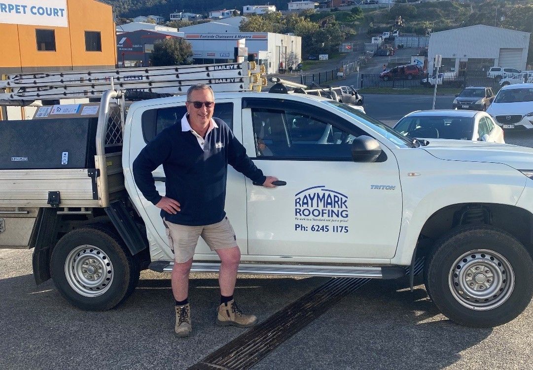 Construction worker install new roof Construction worker install new roof