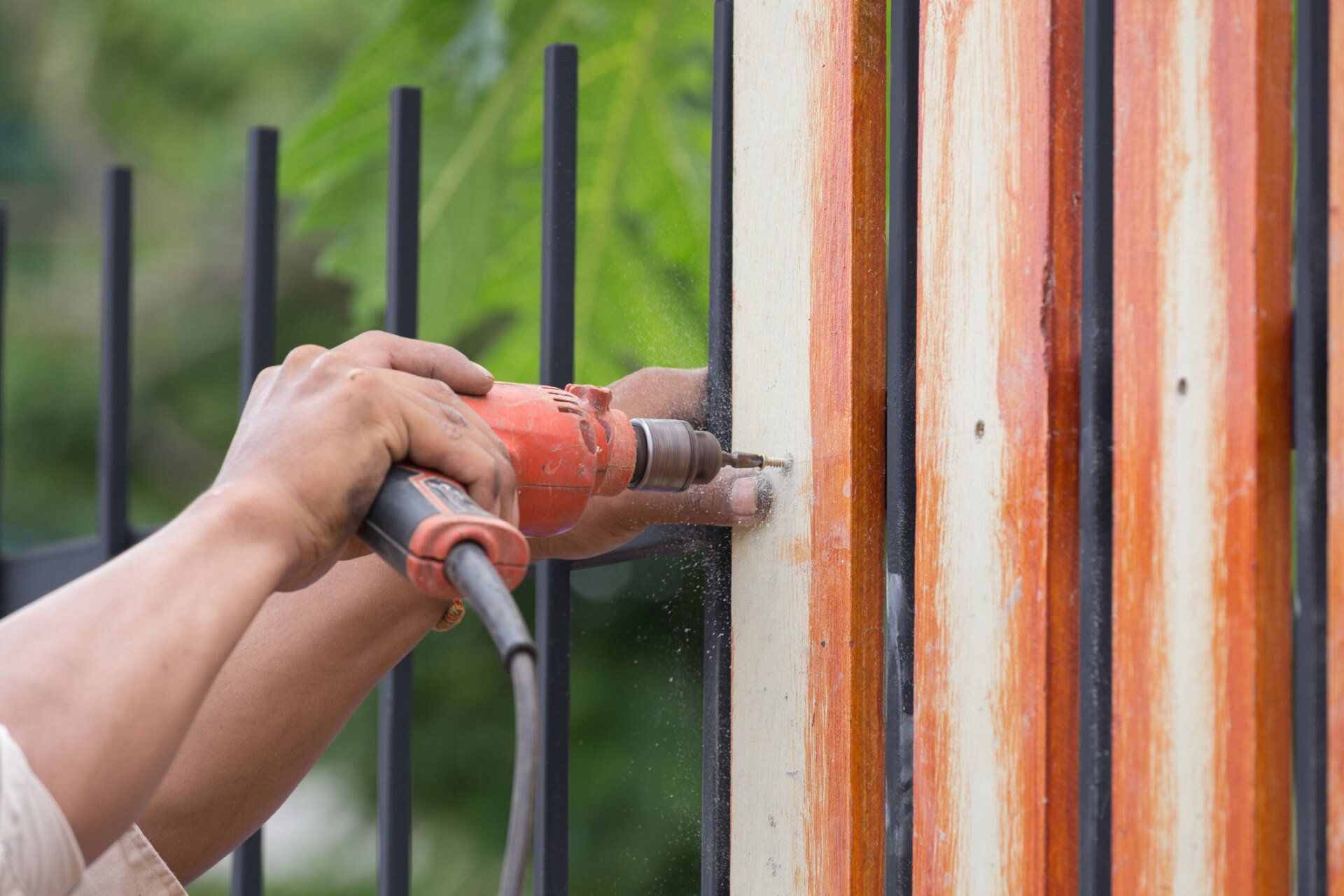 Screwing Wood Fence | Auburn, NY | Connor Fence Co