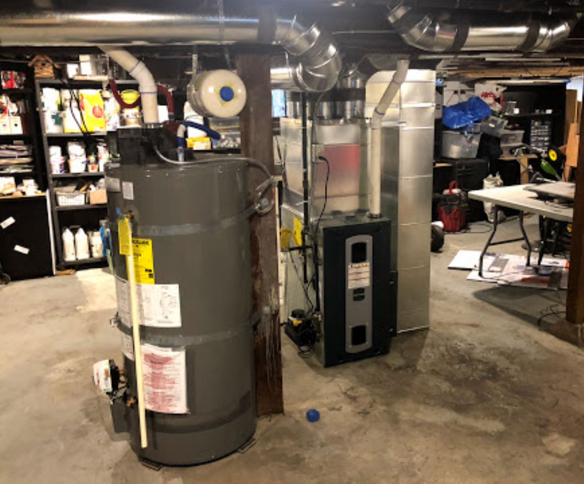 Furnace System in Basement