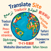 Globe with translated 