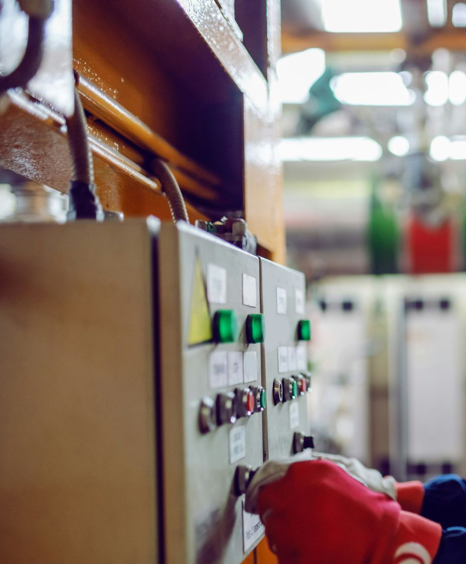 Industrial electrician Austin, machinery control panel wiring and maintenance in a factory
