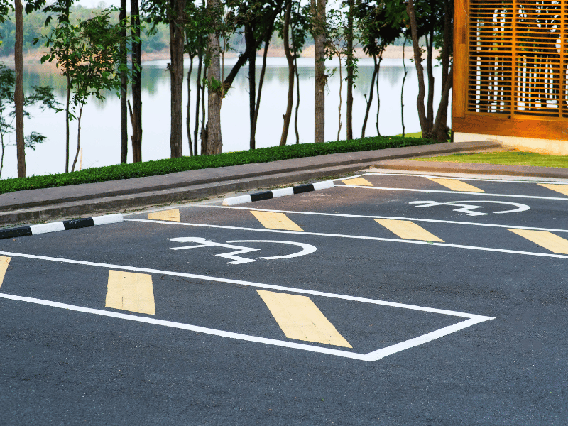 concrete parking lot in Port St Lucie