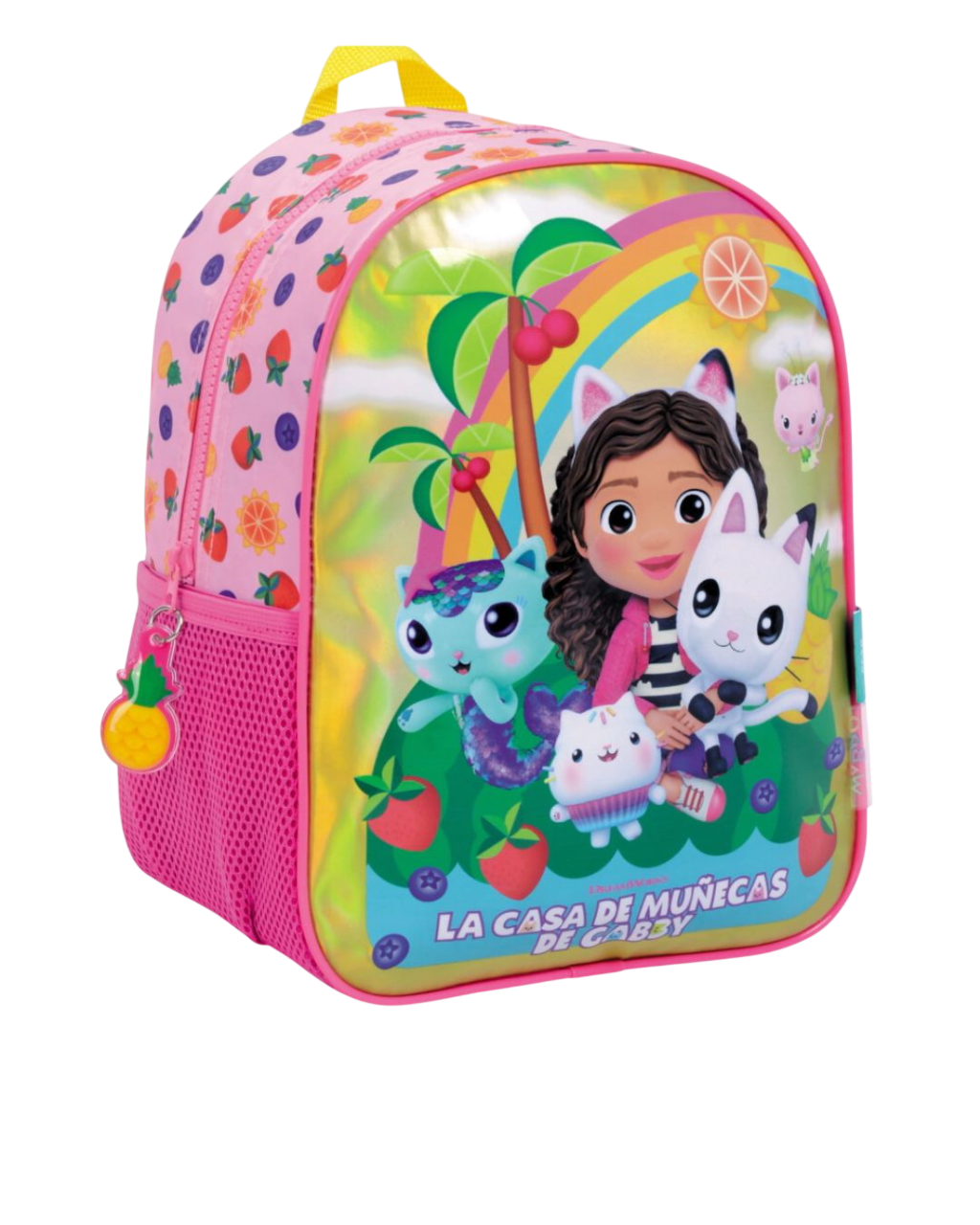 Mochila rosa con Gabby y gatos de 