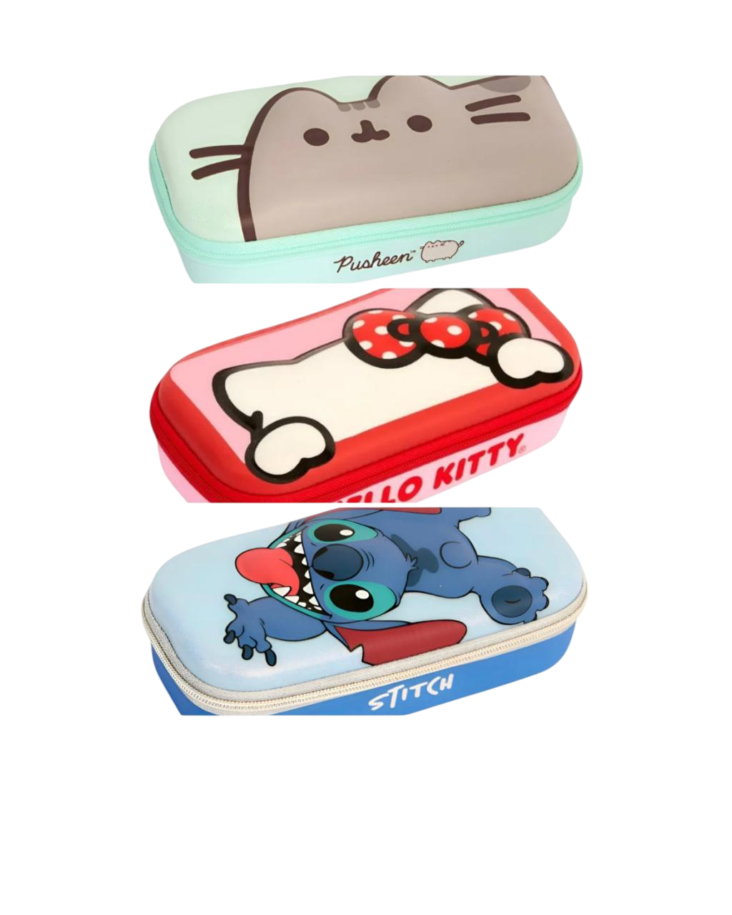 CARTUCHERA RIGIDA MOOVING STITCH - KITTY - PUSHEEN