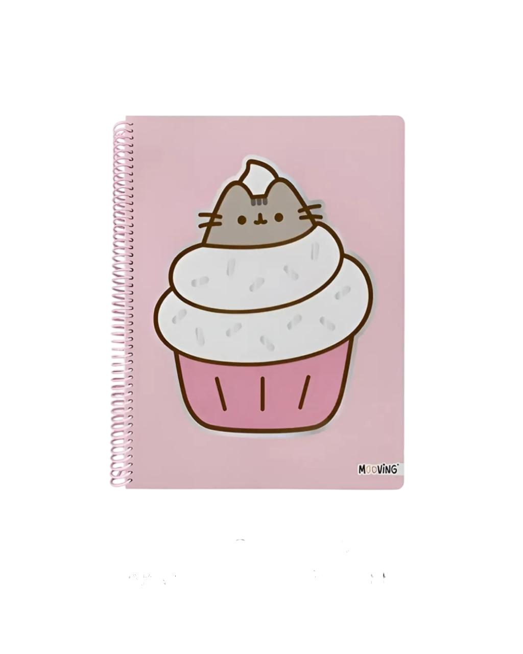 CUADERNO A4 MOOVING TAPA SEMIRIGIDA - PUSHEEN Cupcake