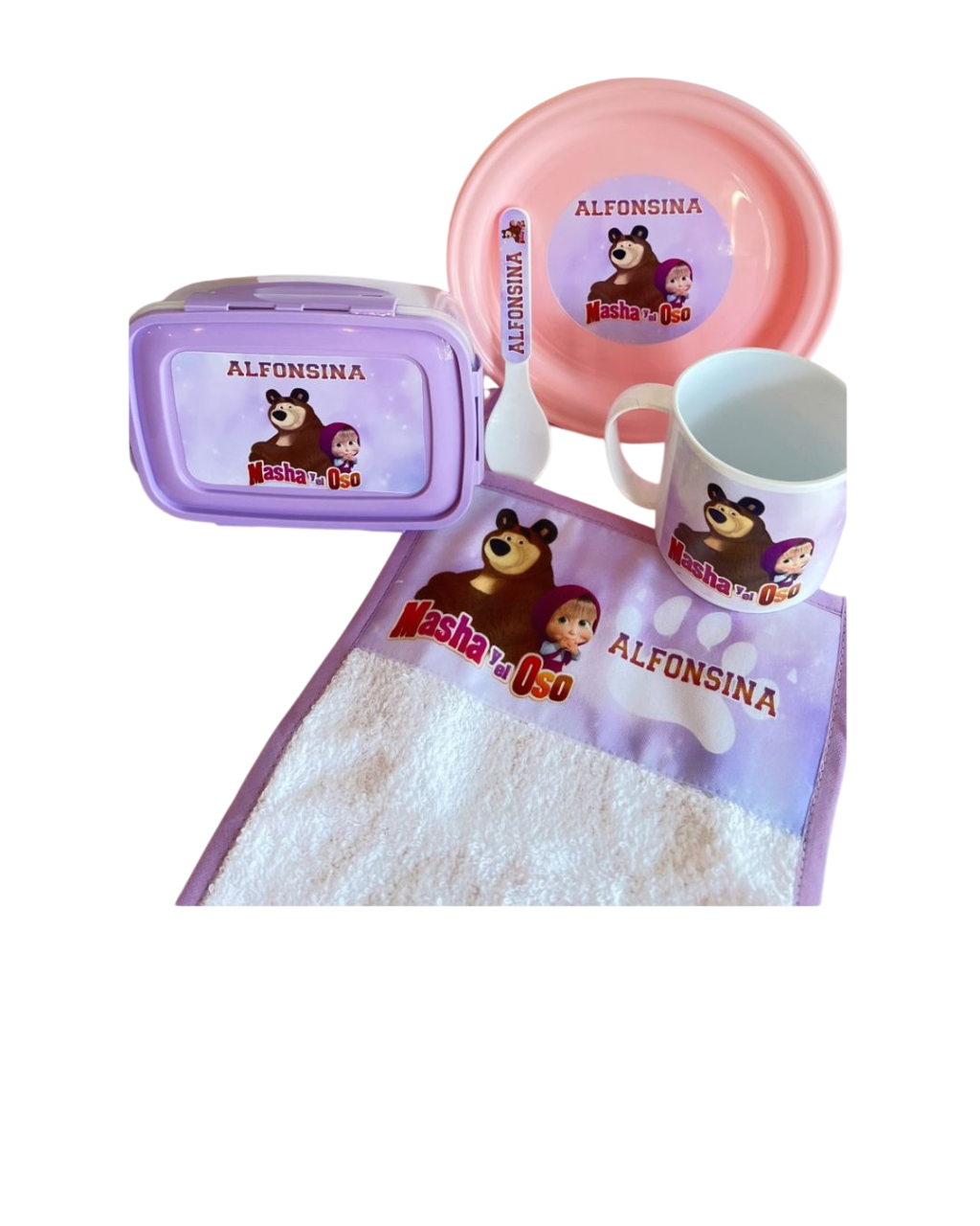 SET DE JARDIN PERSONALIZADO Masha y el Oso