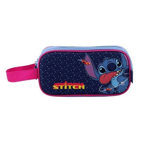 CARTUCHERA 2 CIERRES DISNEY STITCH 3D