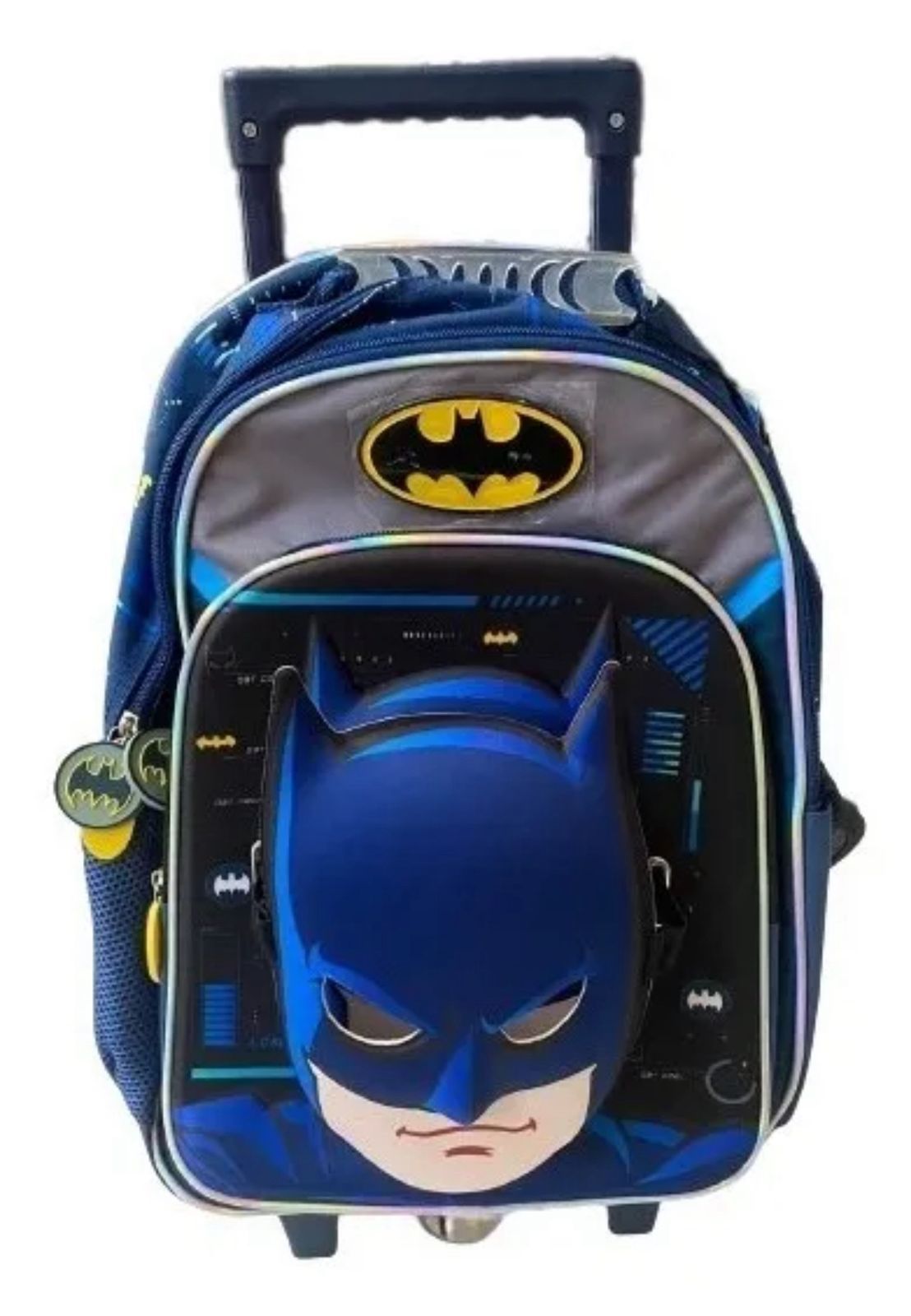 MOCHILA CON CARRITO 16'' BATMAN CON MASCARA DE REGALO