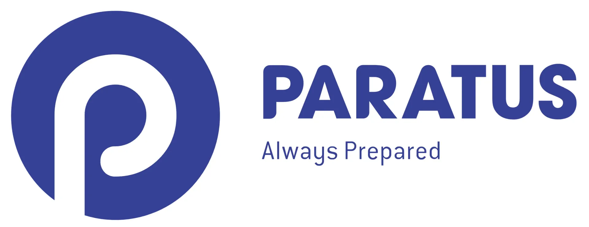 Logo of Paratus: a blue circle with a white 'p' and the word