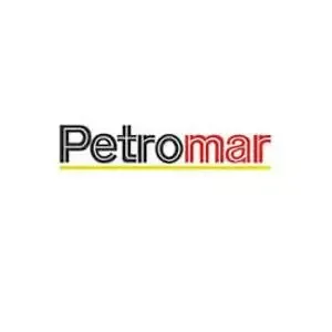 Petromar logo in black with red