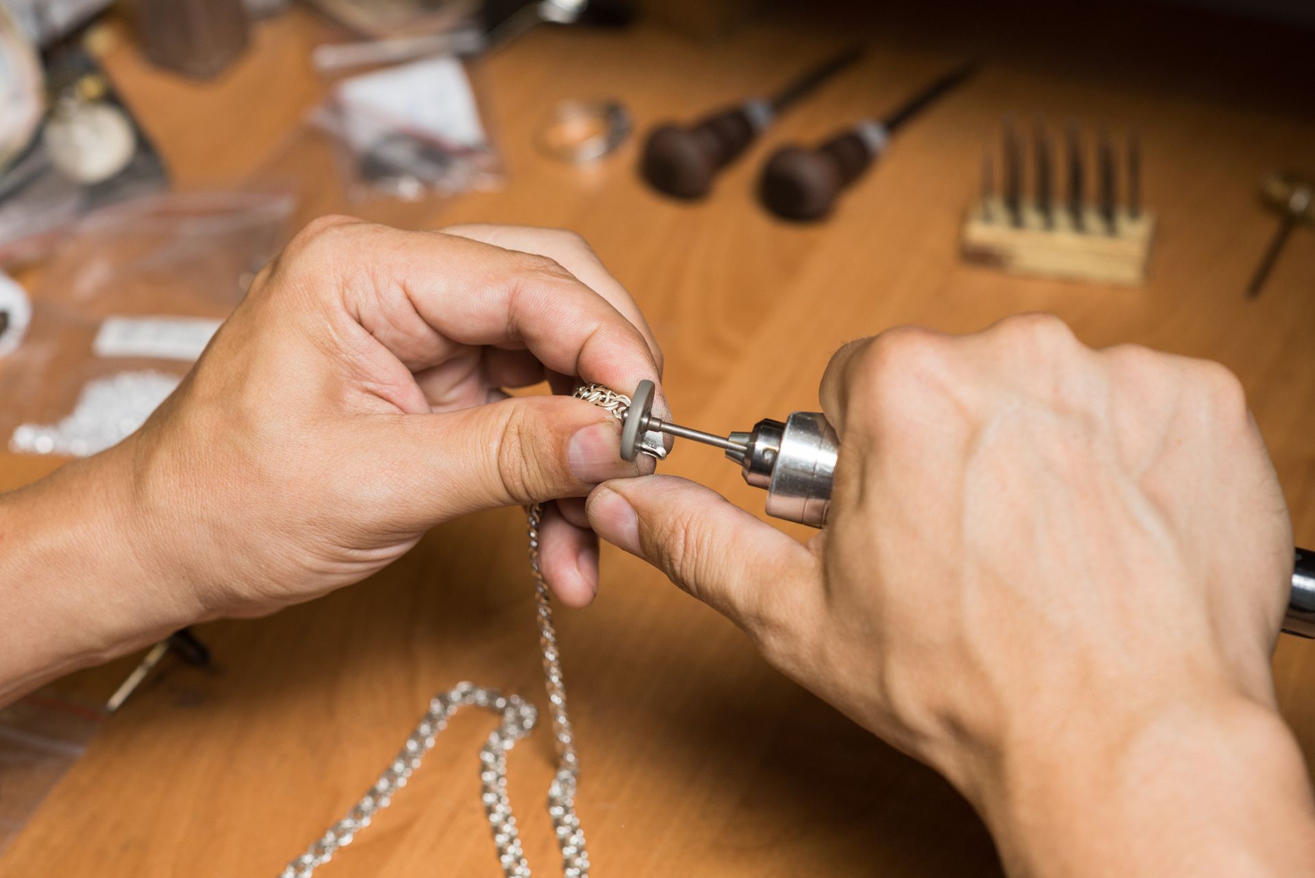 Repairing a Silver Necklace — Russellville, AL — Artistic Jewelry and Repair