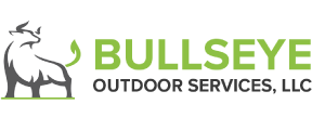 The logo for Bullseye Outdoor Services has a bull on it.