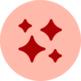 A red map pin icon centered over a dark red outline of the United States, set against a soft pink circular background.