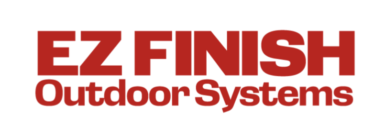 A red, stylized pine tree centered inside an ornate, scalloped white frame with red borders and vertical lines.