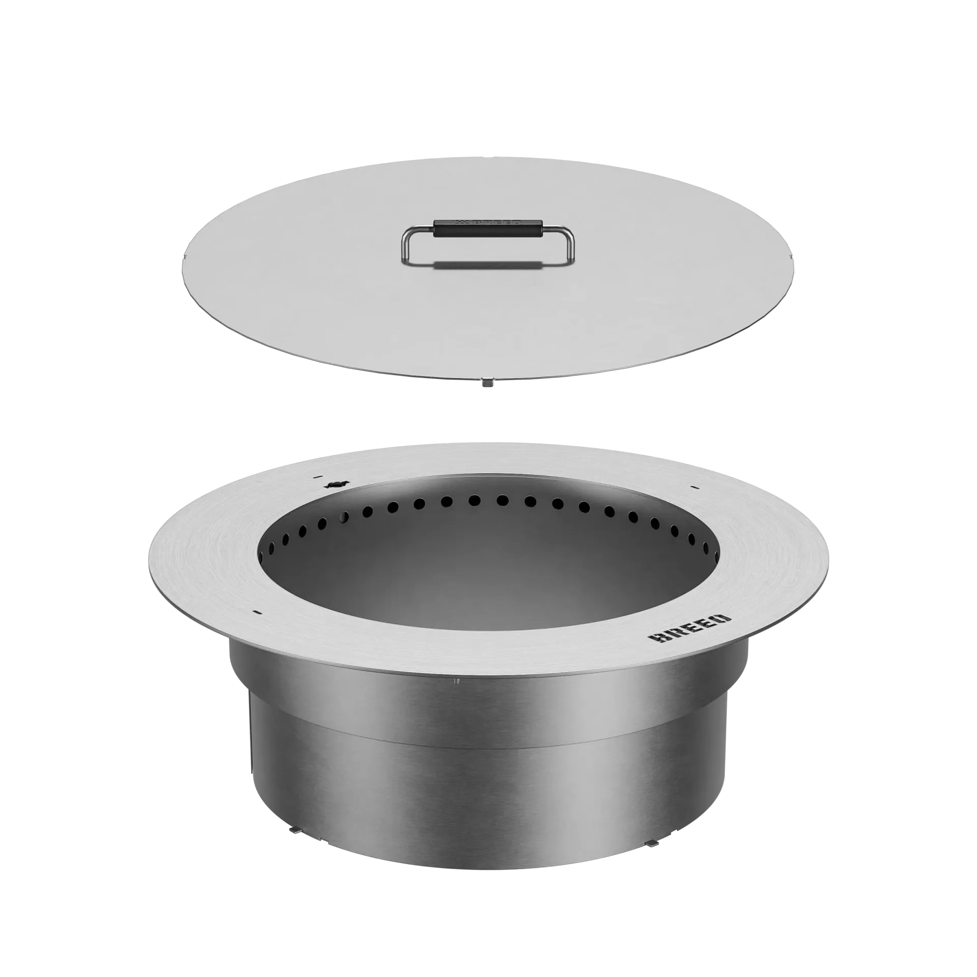 A tan-colored, two-seat outdoor patio set with tall, slatted chair backs and a connecting center table.