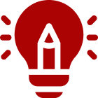 A dark red icon of a square shipping box with tape across the top.