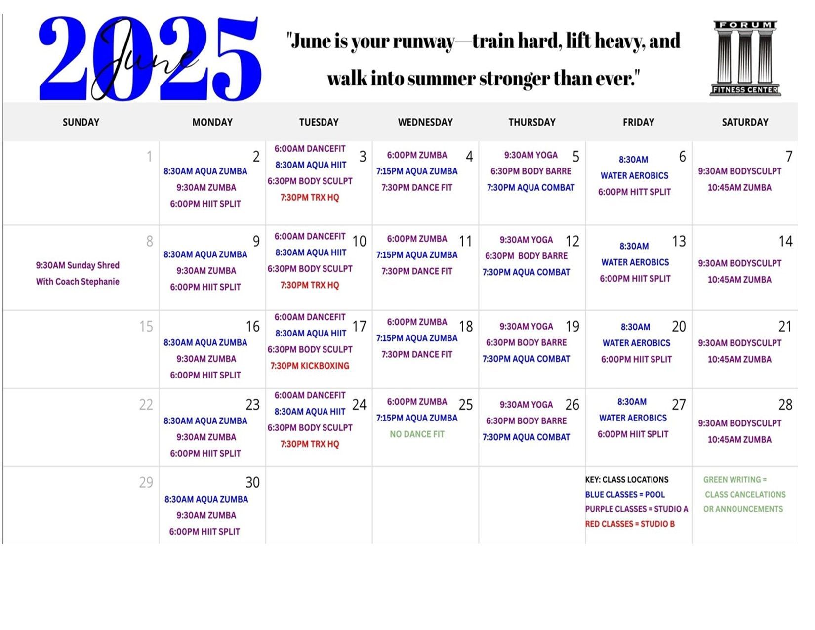 June 2024 Schedule