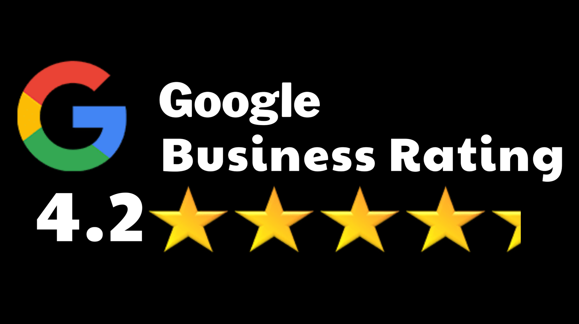 Google logo with four yellow stars.