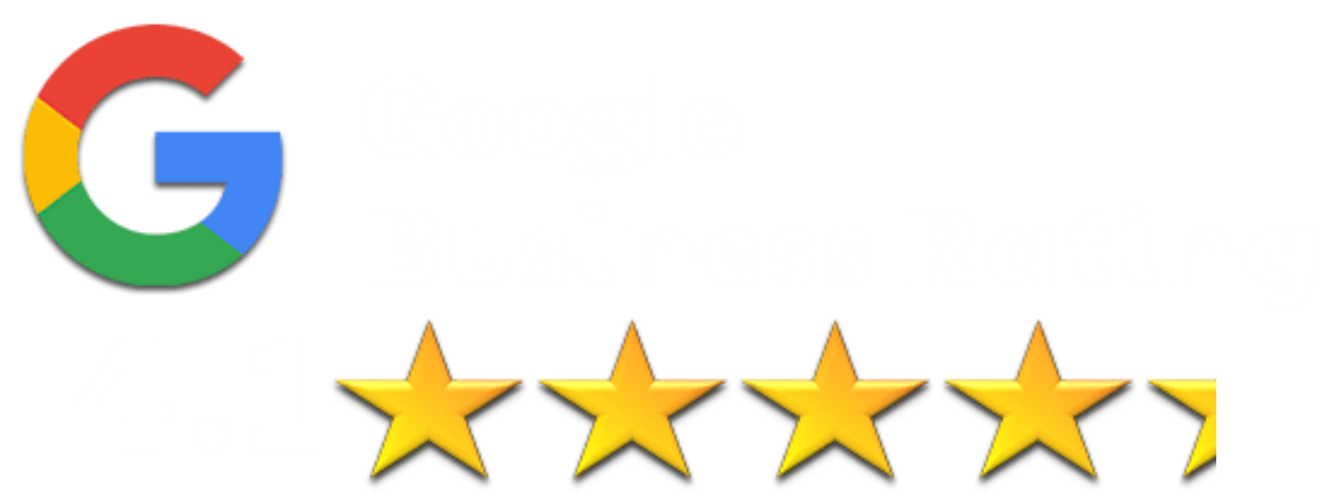 Google logo with 5 gold stars, indicating a high rating or positive review.