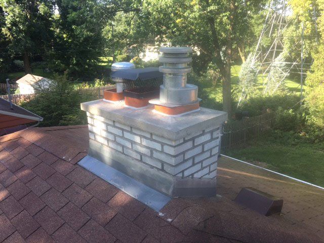 after image of brick chimney