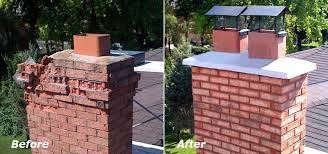 before and after chimney repair
